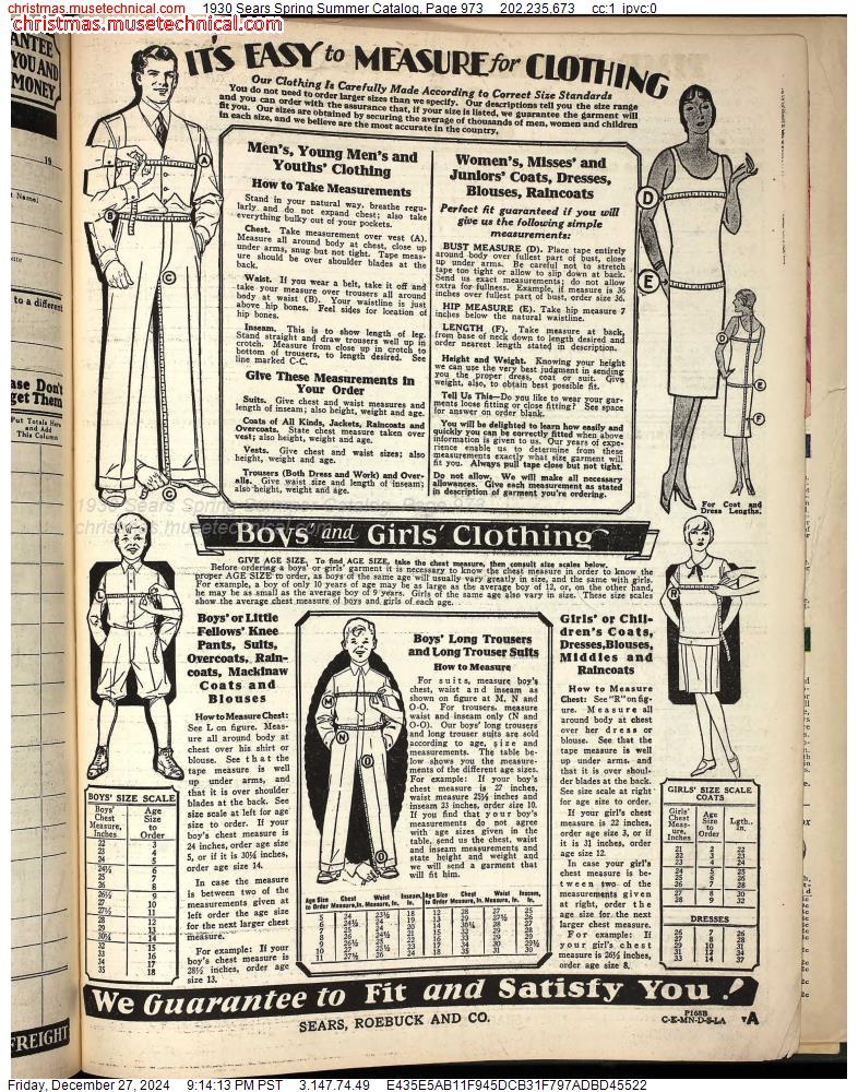 1930 Sears Spring Summer Catalog, Page 973