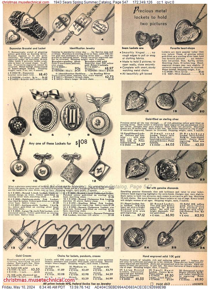 1943 Sears Spring Summer Catalog, Page 547