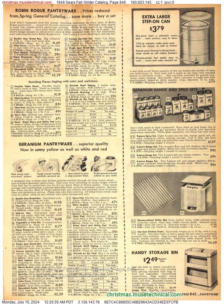 1949 Sears Fall Winter Catalog, Page 846