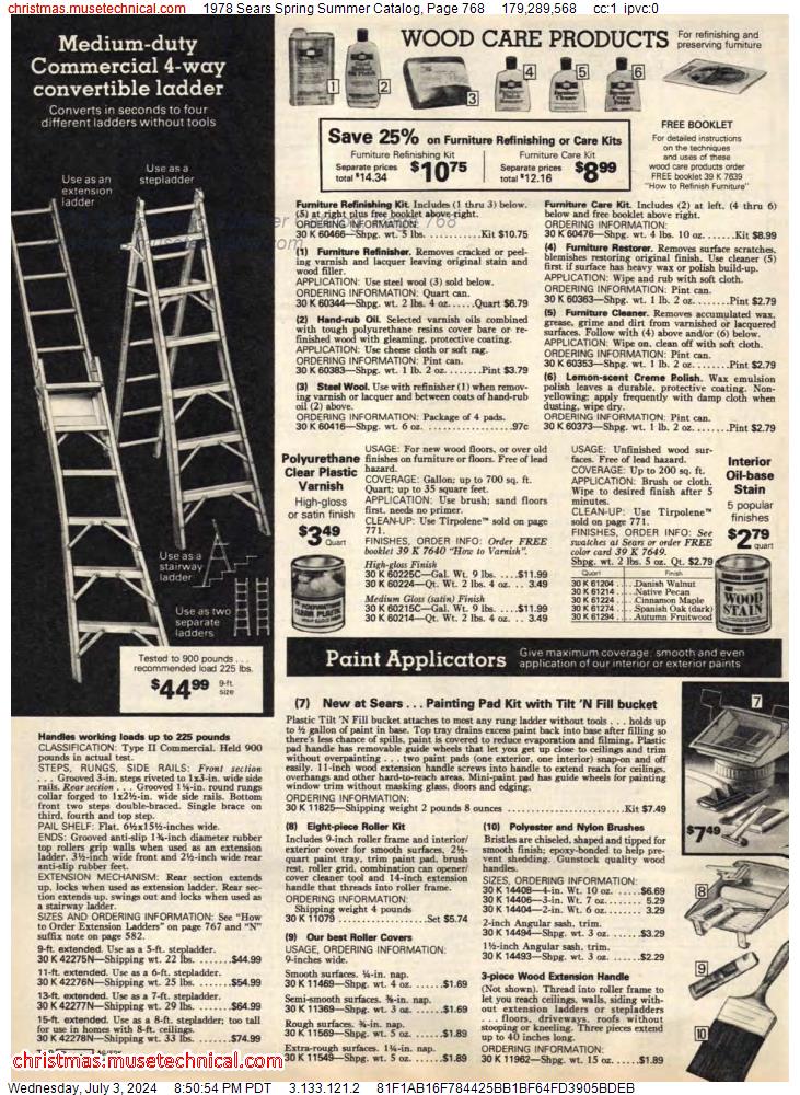 1978 Sears Spring Summer Catalog, Page 768