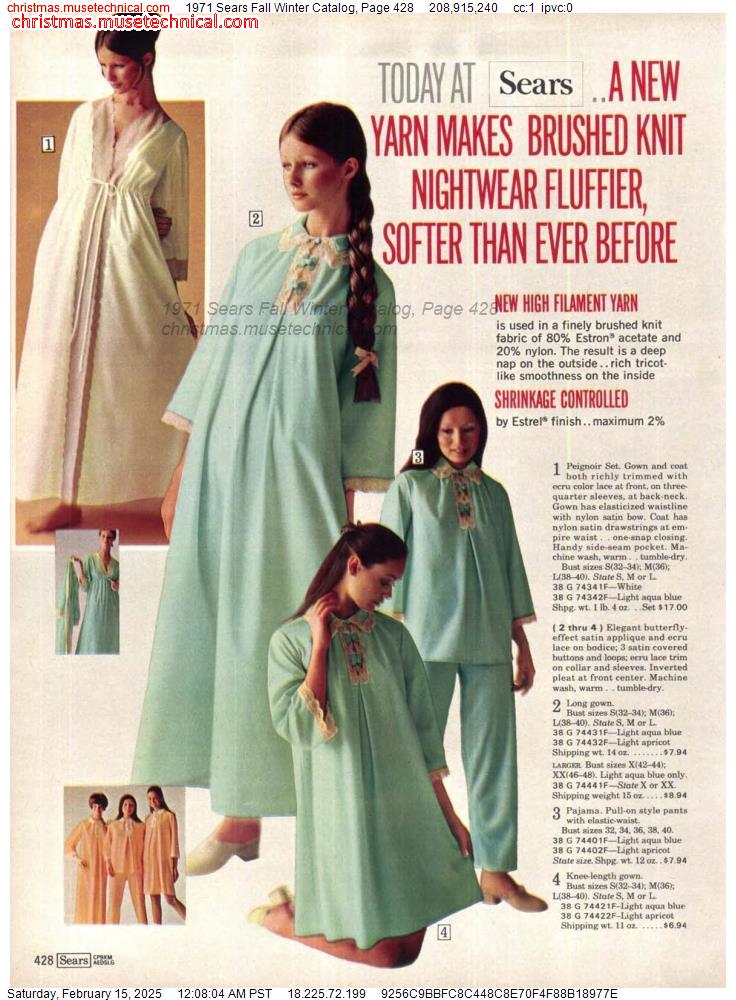 1971 Sears Fall Winter Catalog, Page 428