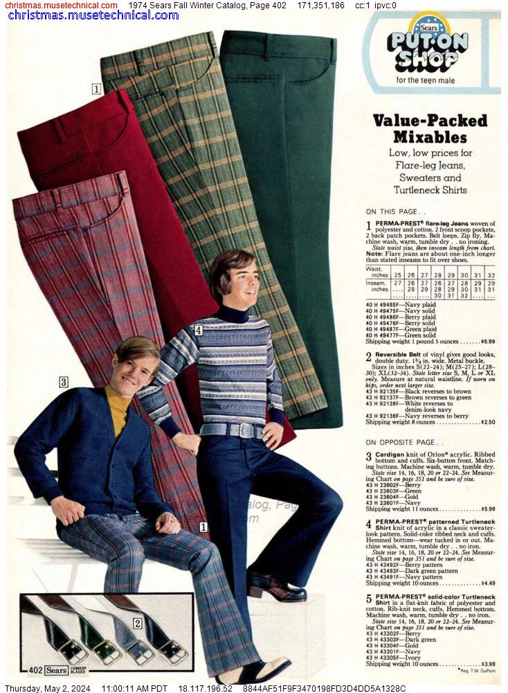 1974 Sears Fall Winter Catalog, Page 402