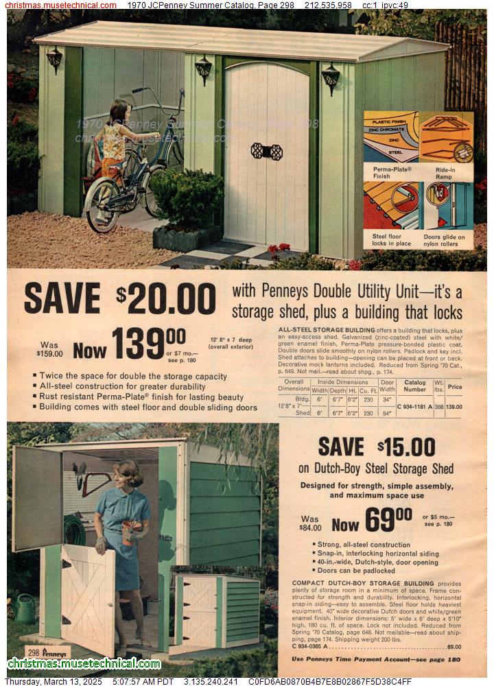 1970 JCPenney Summer Catalog, Page 298