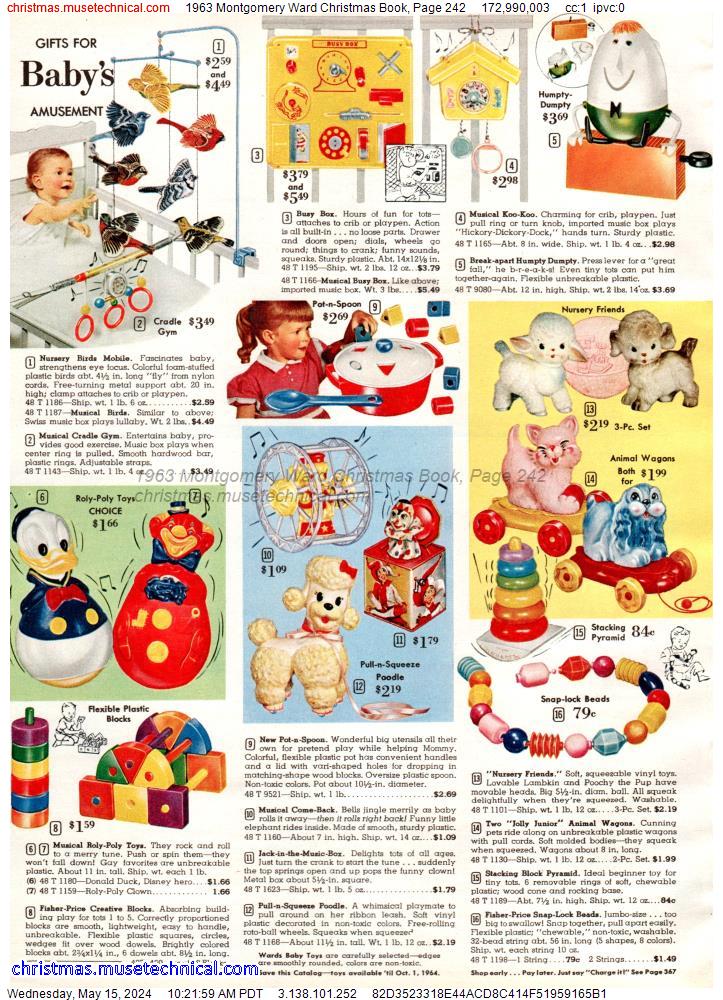 1963 Montgomery Ward Christmas Book, Page 242