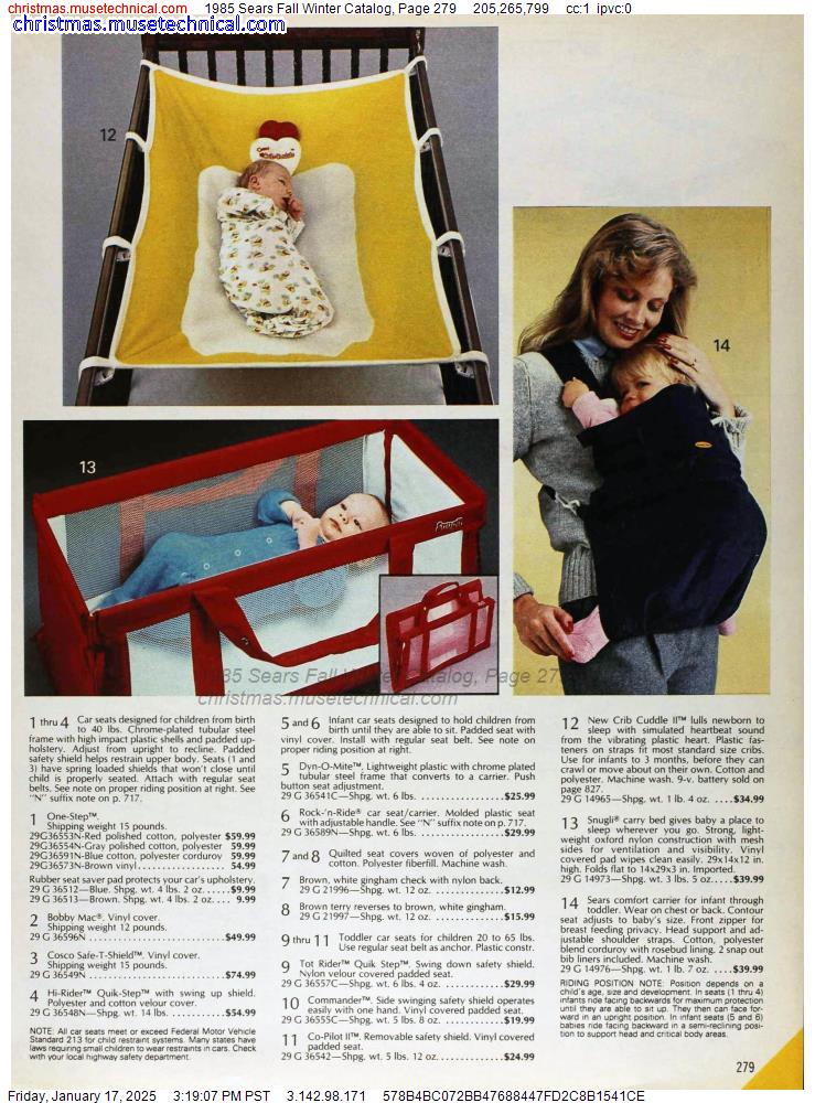 1985 Sears Fall Winter Catalog, Page 279