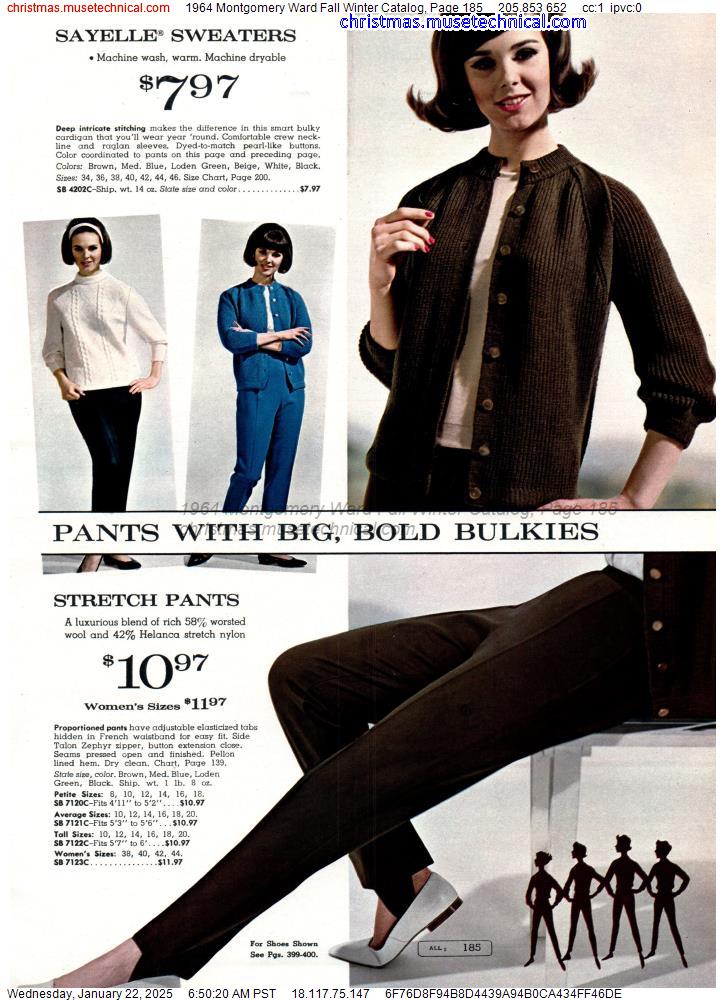 1964 Montgomery Ward Fall Winter Catalog, Page 185