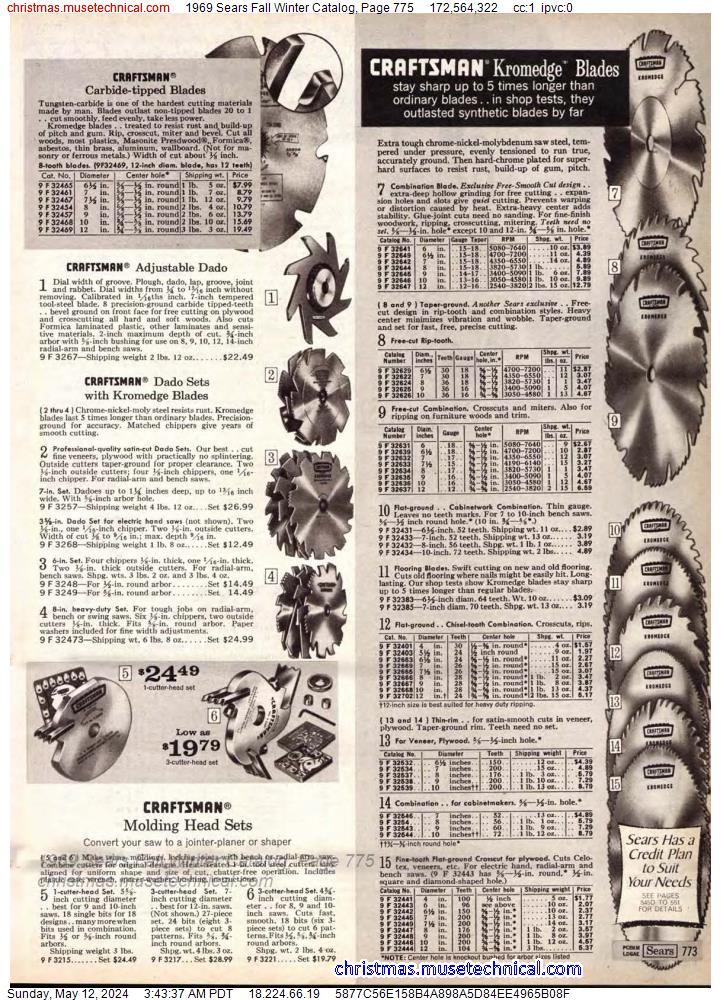 1969 Sears Fall Winter Catalog, Page 775