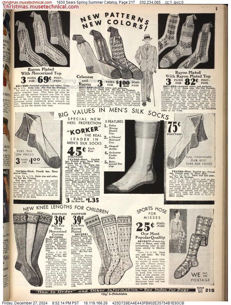 1930 Sears Spring Summer Catalog, Page 217