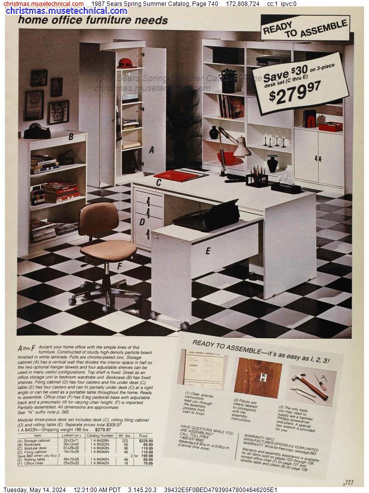 1987 Sears Spring Summer Catalog, Page 740