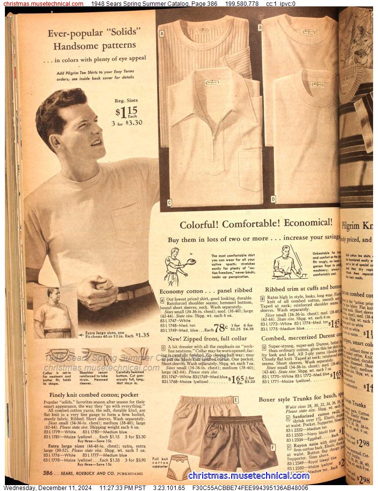 1948 Sears Spring Summer Catalog, Page 386