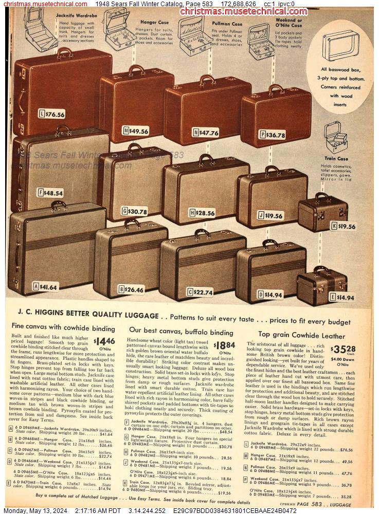 1948 Sears Fall Winter Catalog, Page 583