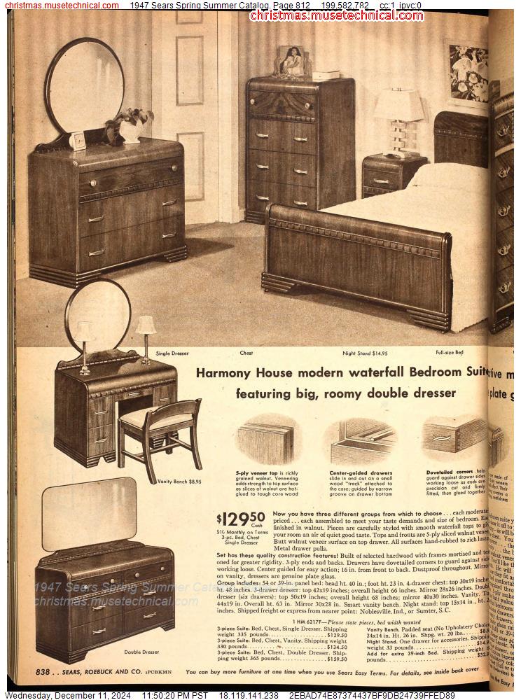 1947 Sears Spring Summer Catalog, Page 812