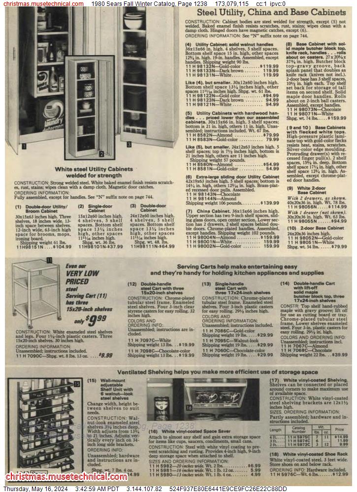 1980 Sears Fall Winter Catalog, Page 1238