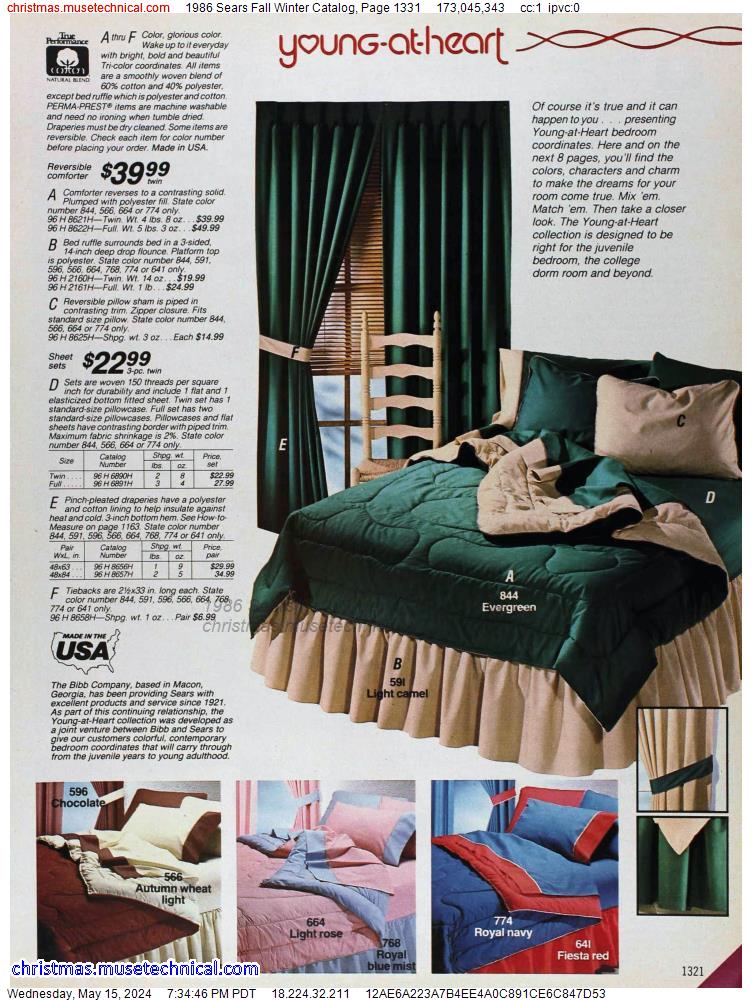 1986 Sears Fall Winter Catalog, Page 1331