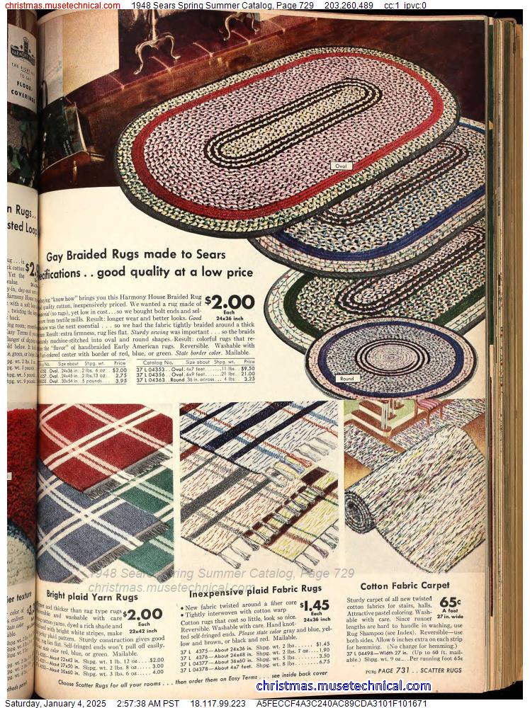 1948 Sears Spring Summer Catalog, Page 729