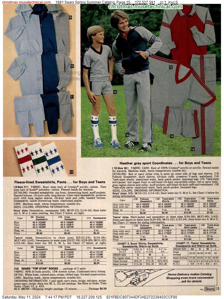 1981 Sears Spring Summer Catalog, Page 15