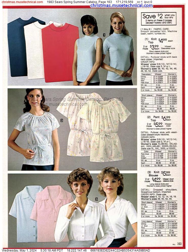 1983 Sears Spring Summer Catalog, Page 163