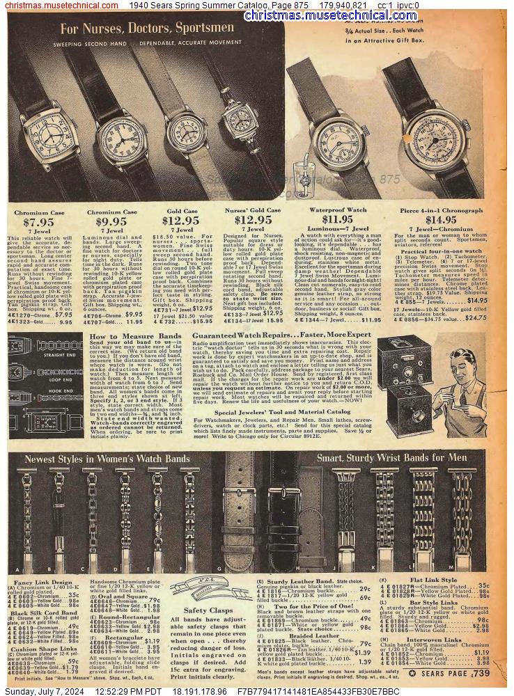 1940 Sears Spring Summer Catalog, Page 875