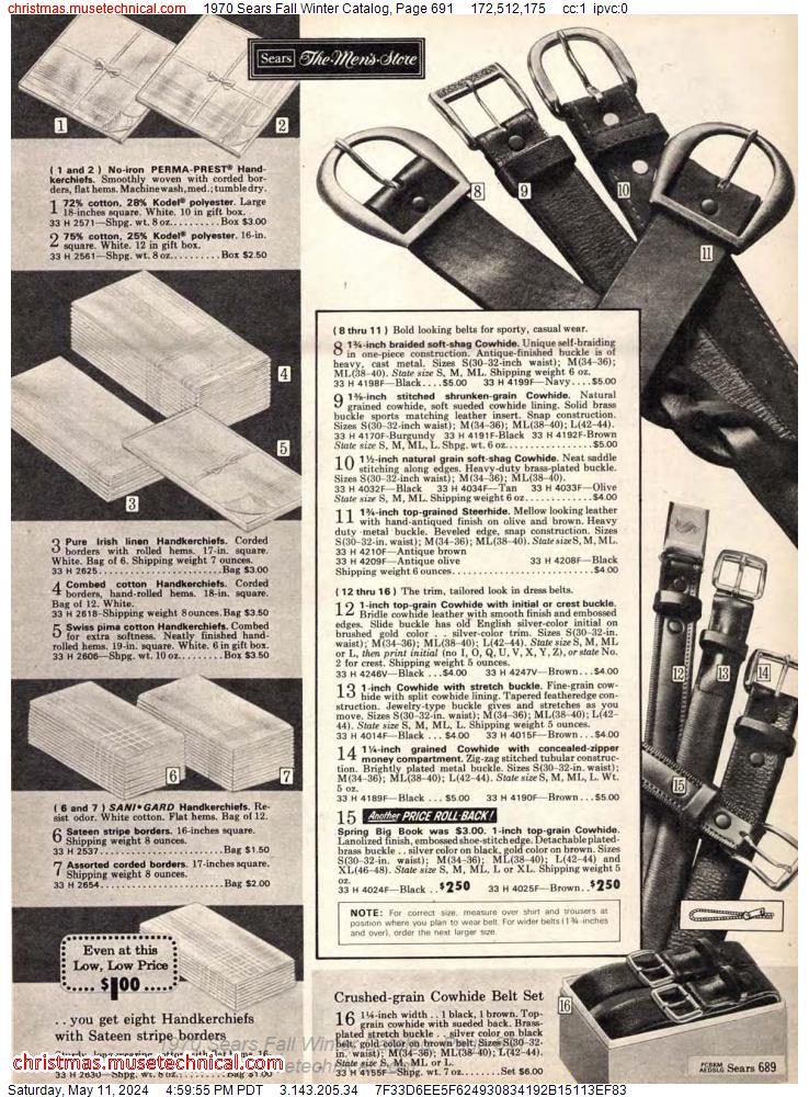 1970 Sears Fall Winter Catalog, Page 691