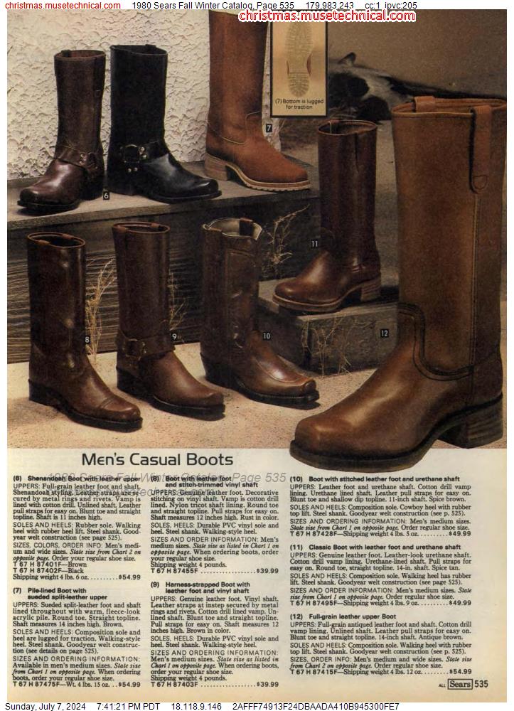 1980 Sears Fall Winter Catalog, Page 535