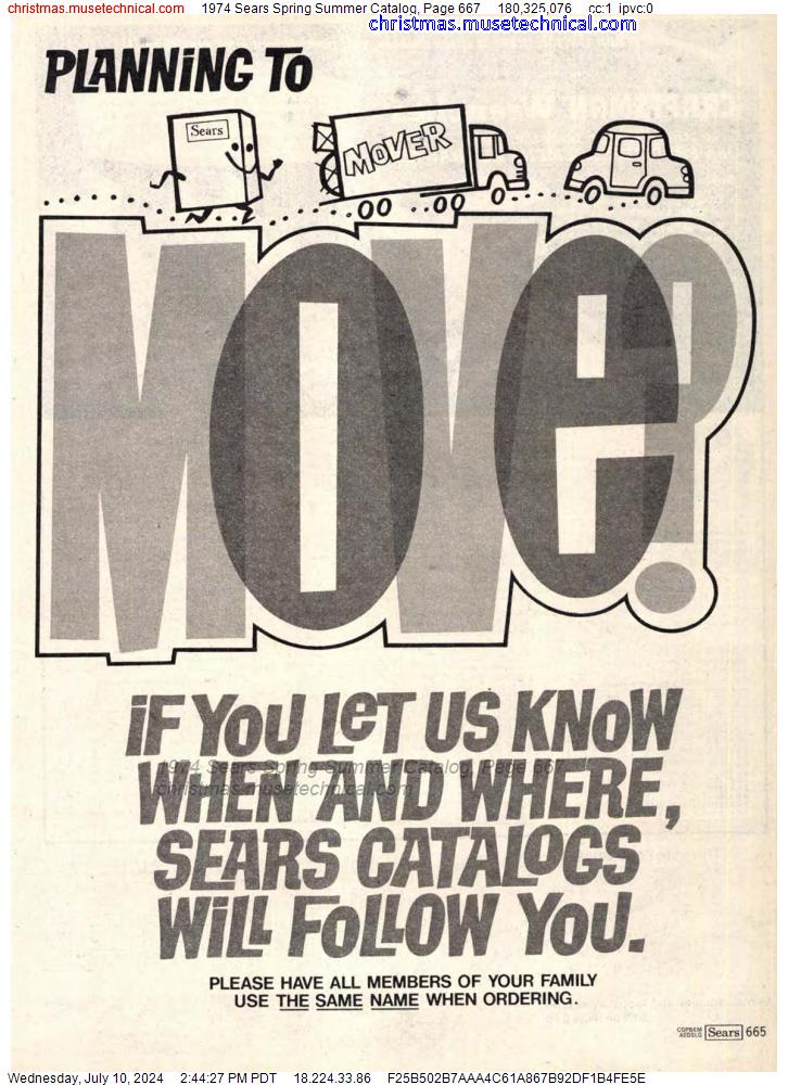 1974 Sears Spring Summer Catalog, Page 667