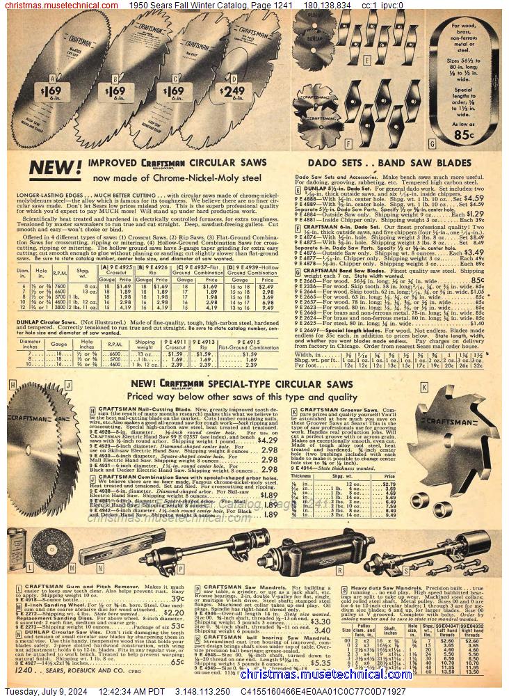 1950 Sears Fall Winter Catalog, Page 1241