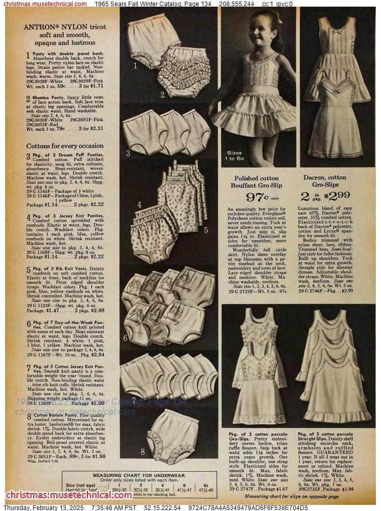 1965 Sears Fall Winter Catalog, Page 134