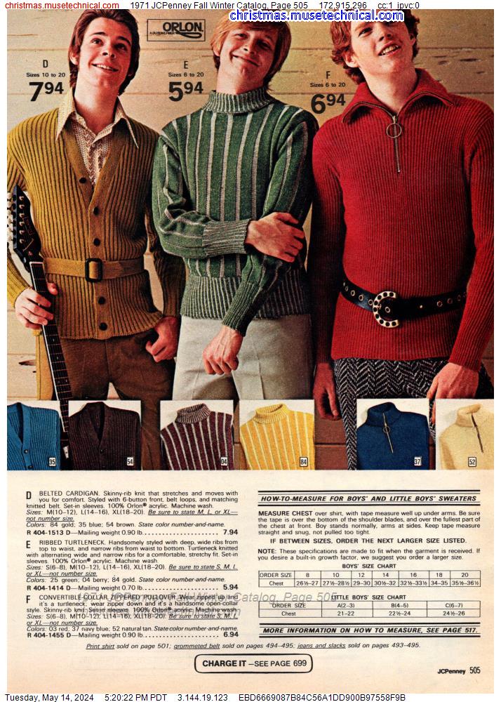 1971 JCPenney Fall Winter Catalog, Page 505