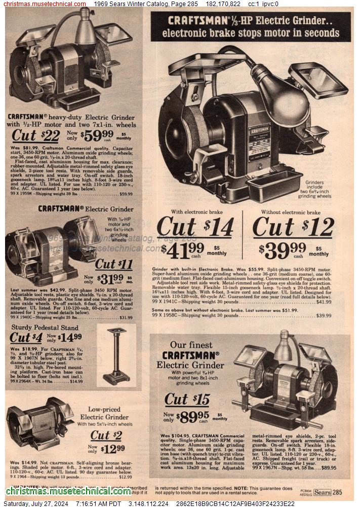 1969 Sears Winter Catalog, Page 285