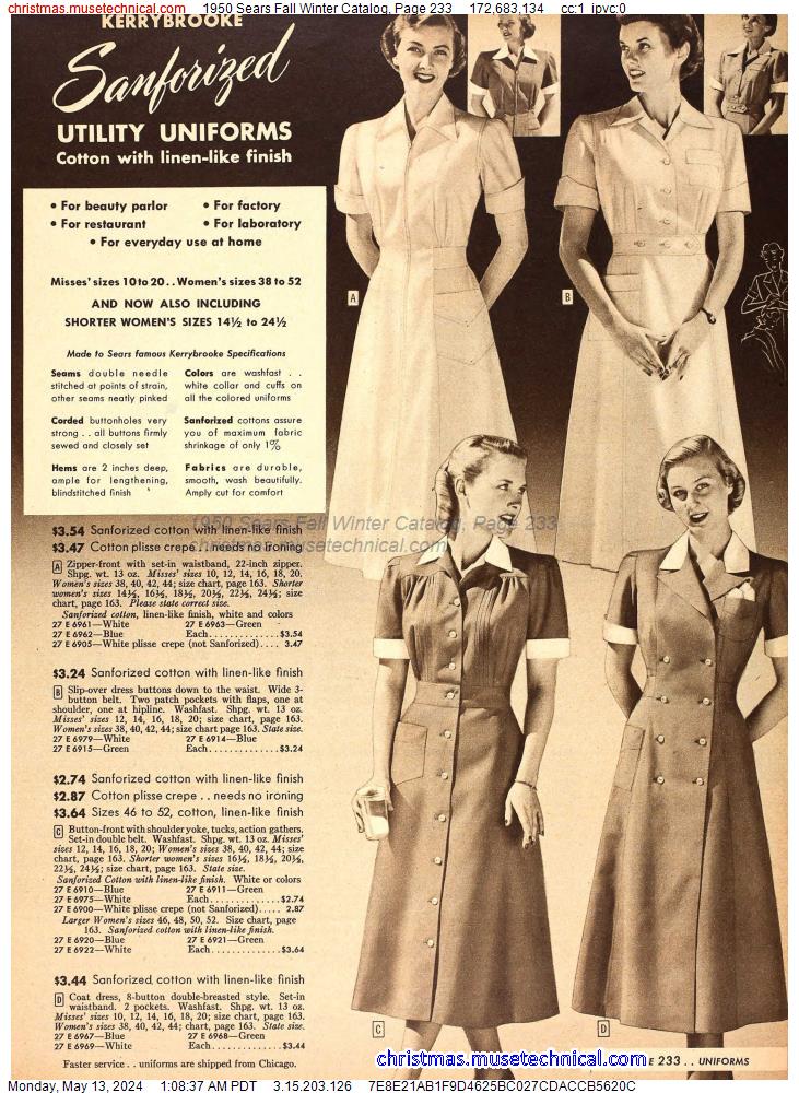 1950 Sears Fall Winter Catalog, Page 233