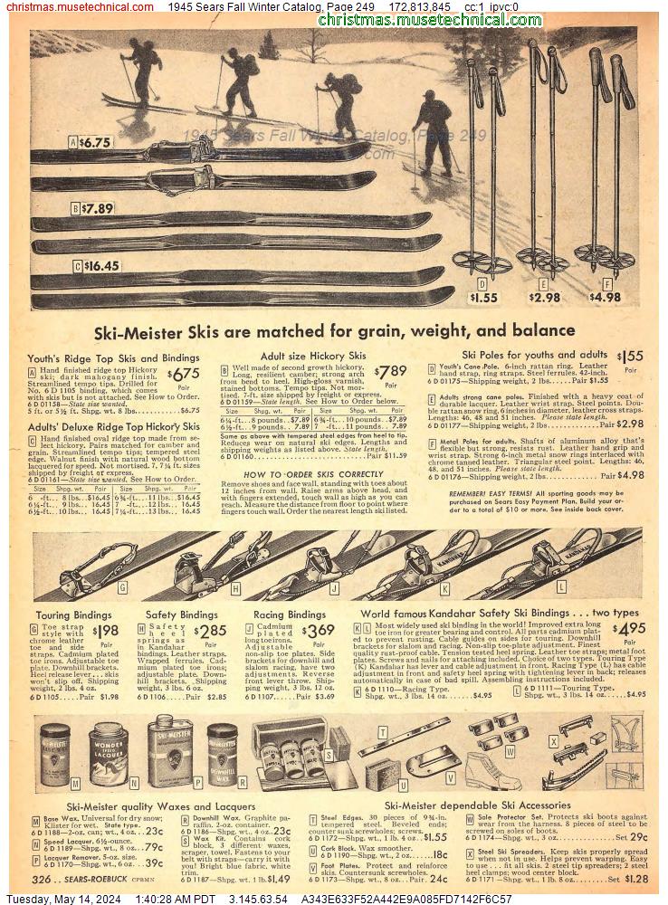 1945 Sears Fall Winter Catalog, Page 249