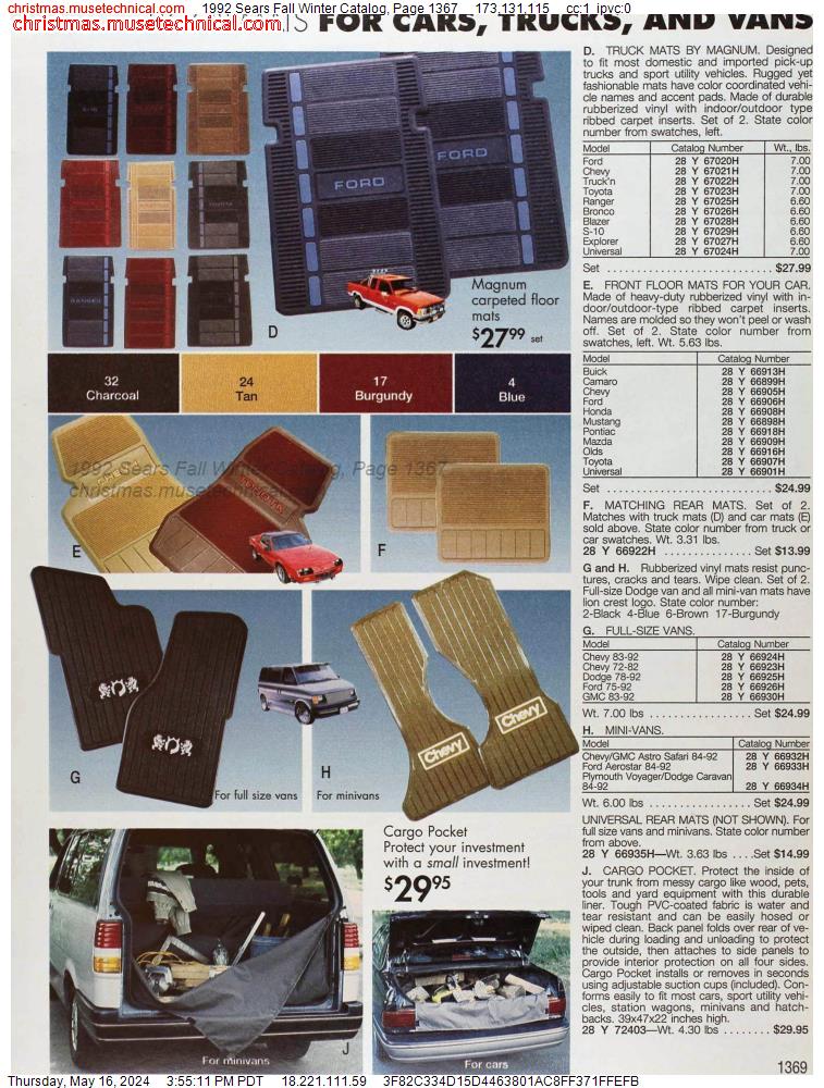 1992 Sears Fall Winter Catalog, Page 1367
