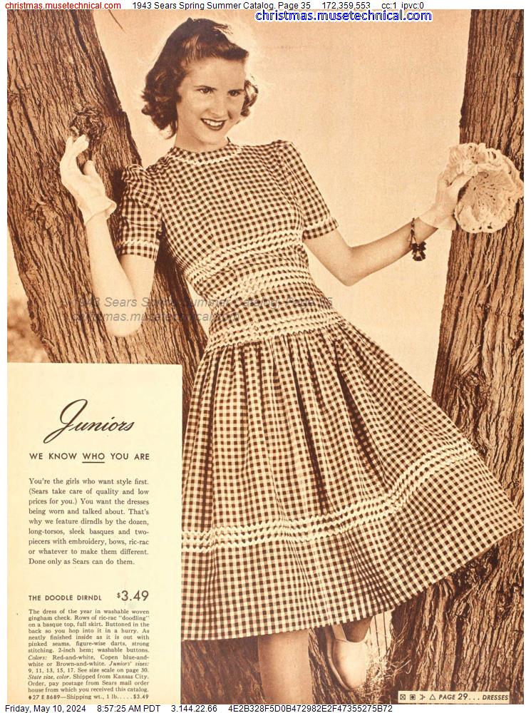1943 Sears Spring Summer Catalog, Page 35
