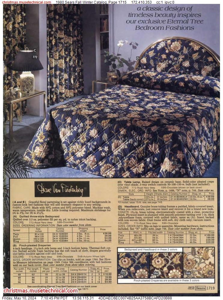 1980 Sears Fall Winter Catalog, Page 1715