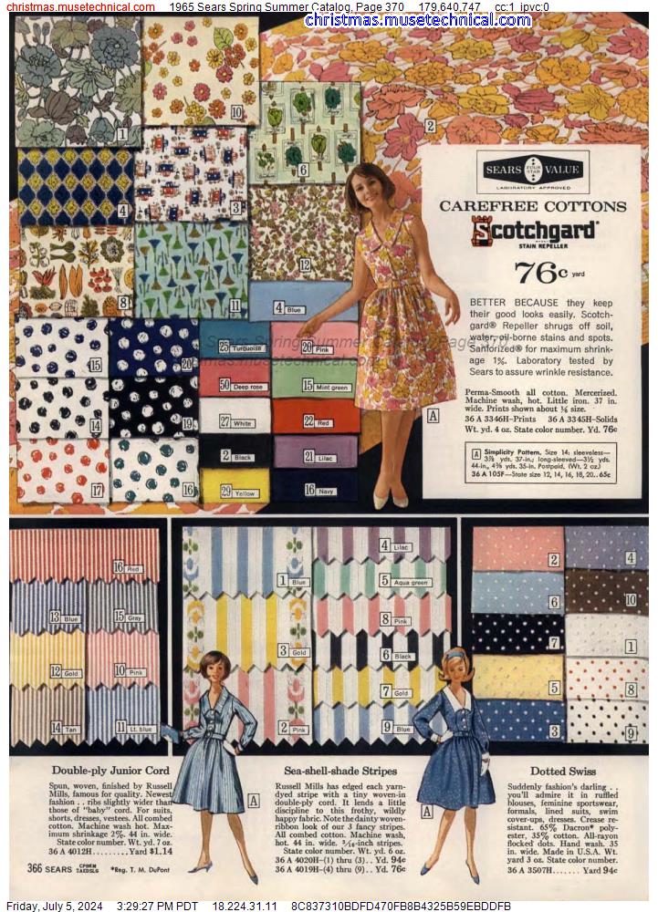 1965 Sears Spring Summer Catalog, Page 370