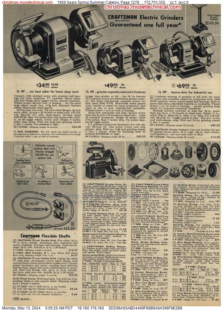 1959 Sears Spring Summer Catalog, Page 1276
