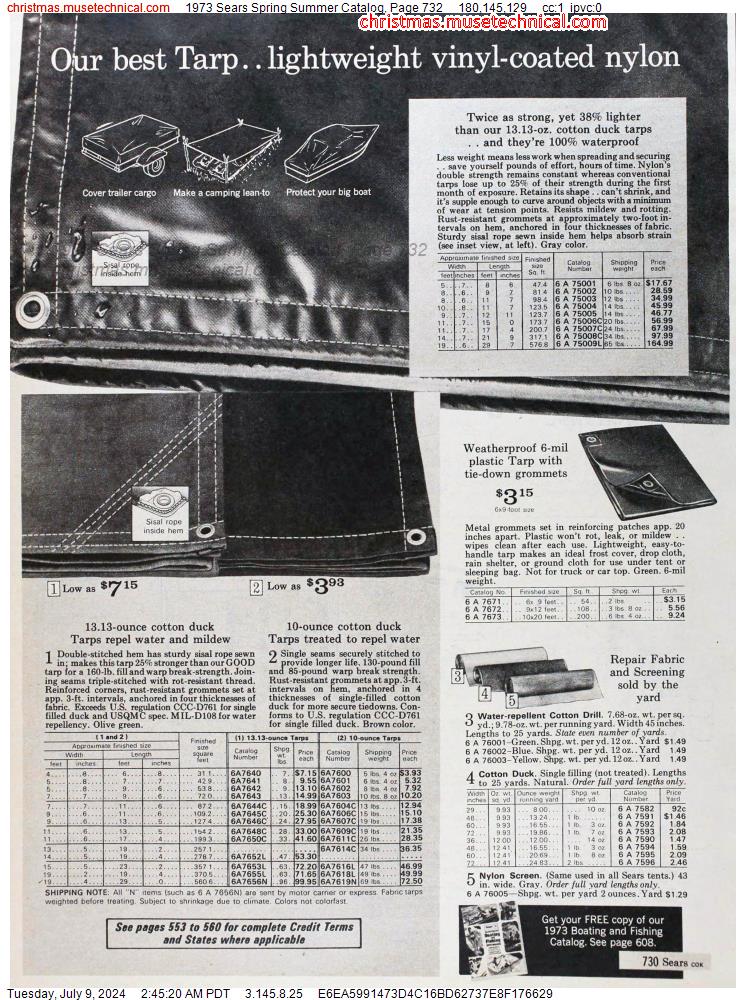 1973 Sears Spring Summer Catalog, Page 732