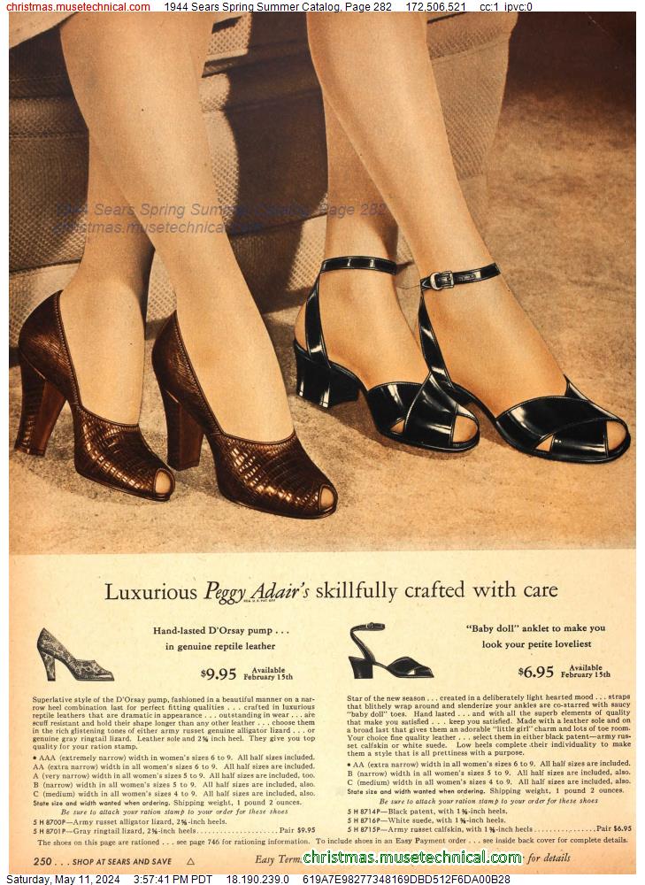 1944 Sears Spring Summer Catalog, Page 282