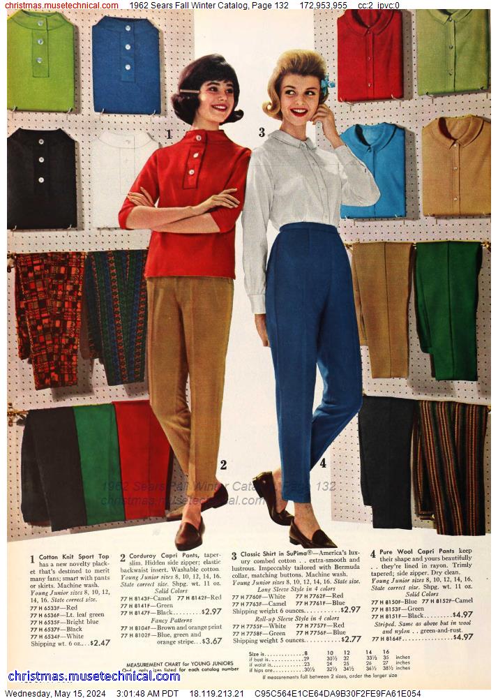 1962 Sears Fall Winter Catalog, Page 132