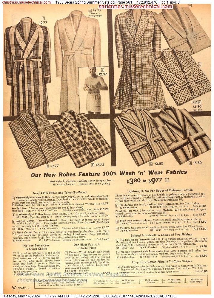 1958 Sears Spring Summer Catalog, Page 561