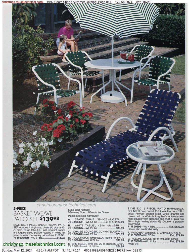 1992 Sears Spring Summer Catalog, Page 861