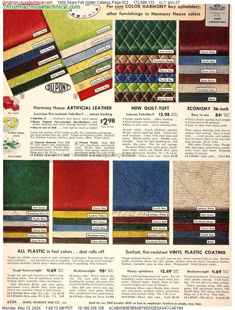 1950 Sears Fall Winter Catalog, Page 623