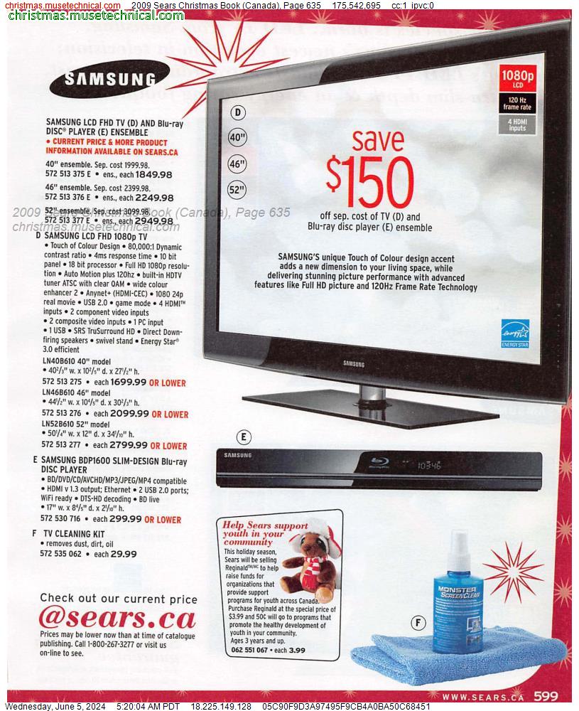 2009 Sears Christmas Book (Canada), Page 635