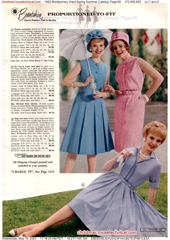 1962 Montgomery Ward Spring Summer Catalog, Page 85