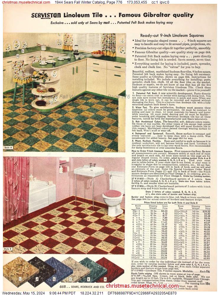 1944 Sears Fall Winter Catalog, Page 776