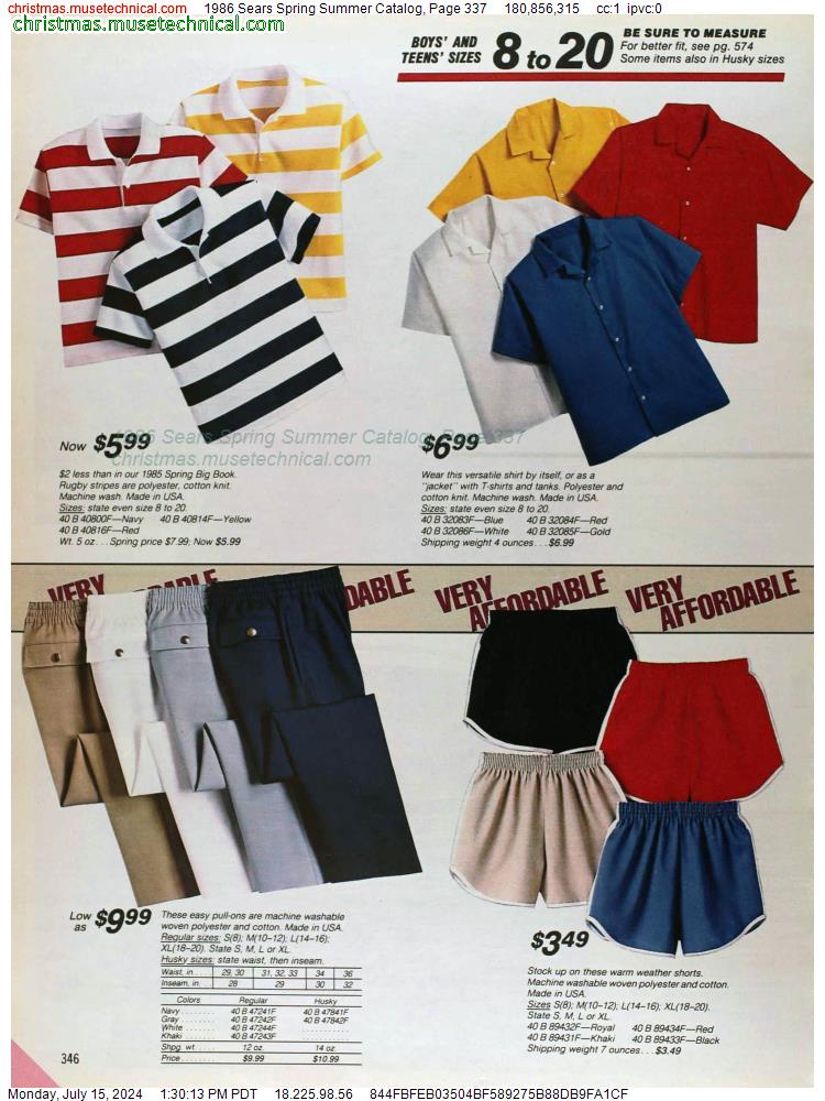 1986 Sears Spring Summer Catalog, Page 337