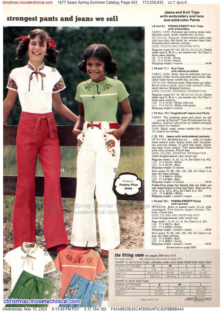 1977 Sears Spring Summer Catalog, Page 403