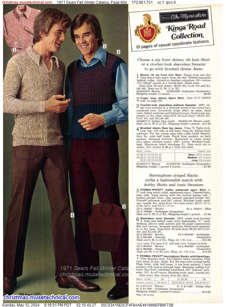1971 Sears Fall Winter Catalog, Page 604