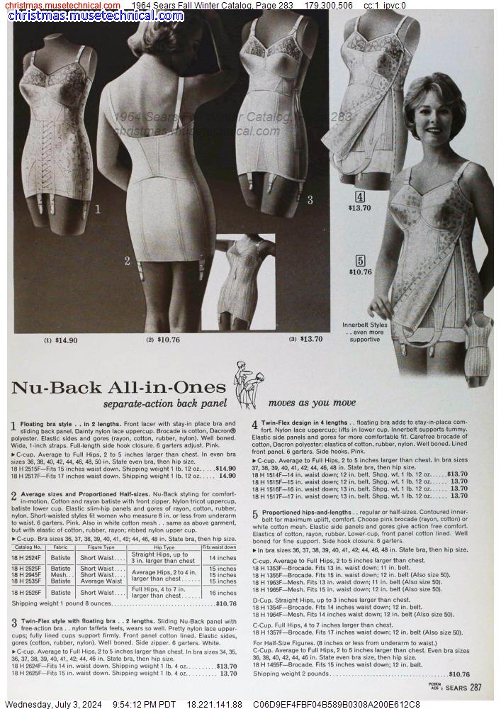 1964 Sears Fall Winter Catalog, Page 283