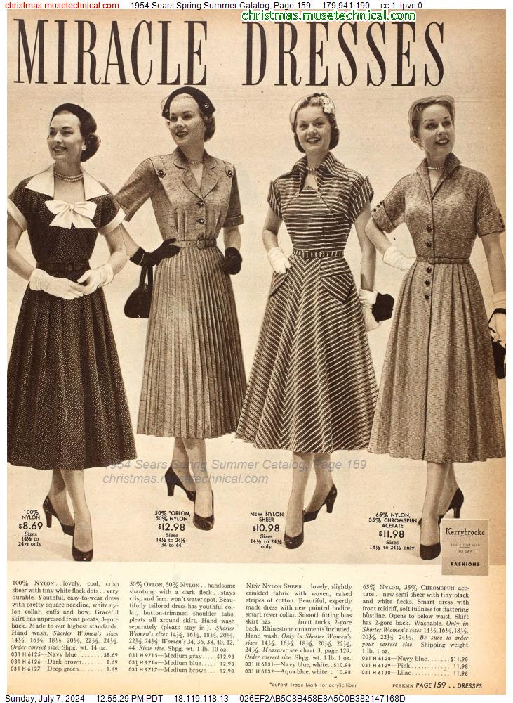 1954 Sears Spring Summer Catalog, Page 159